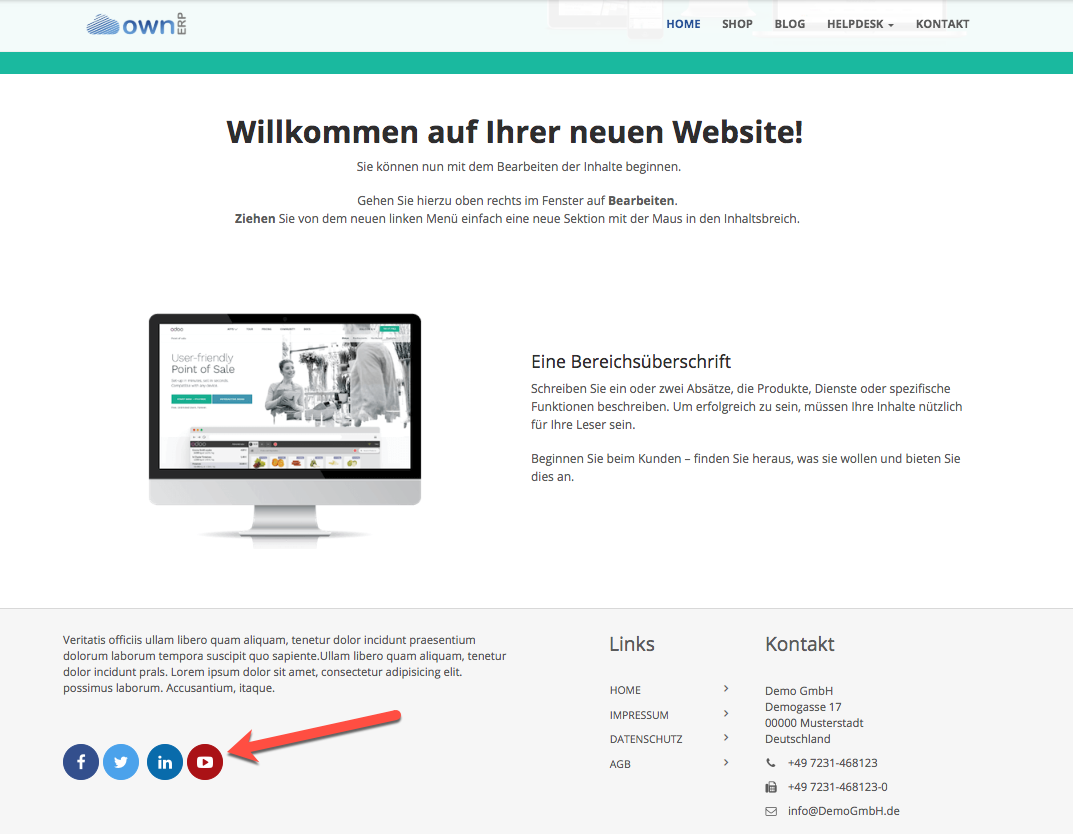 Das MyOdoo Website Paket