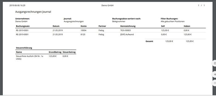 Odoo Finanzen - Berichte