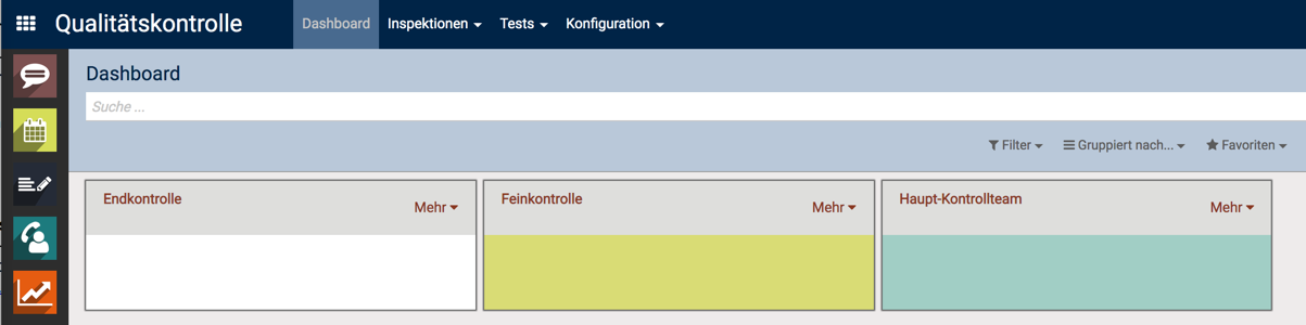 Qualitätsmanagement Module in Odoo - Dashboard