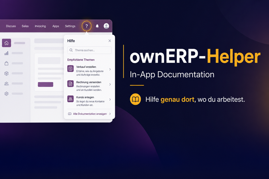 ownERP-Helper – In-App Documentation