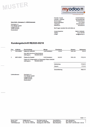 Odoo – Beispiel 3 für drei Spalten