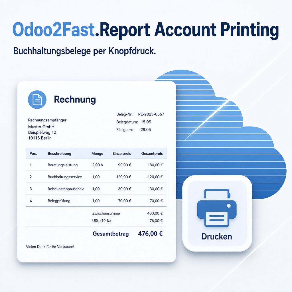 Odoo2Fast.Report Account Printing