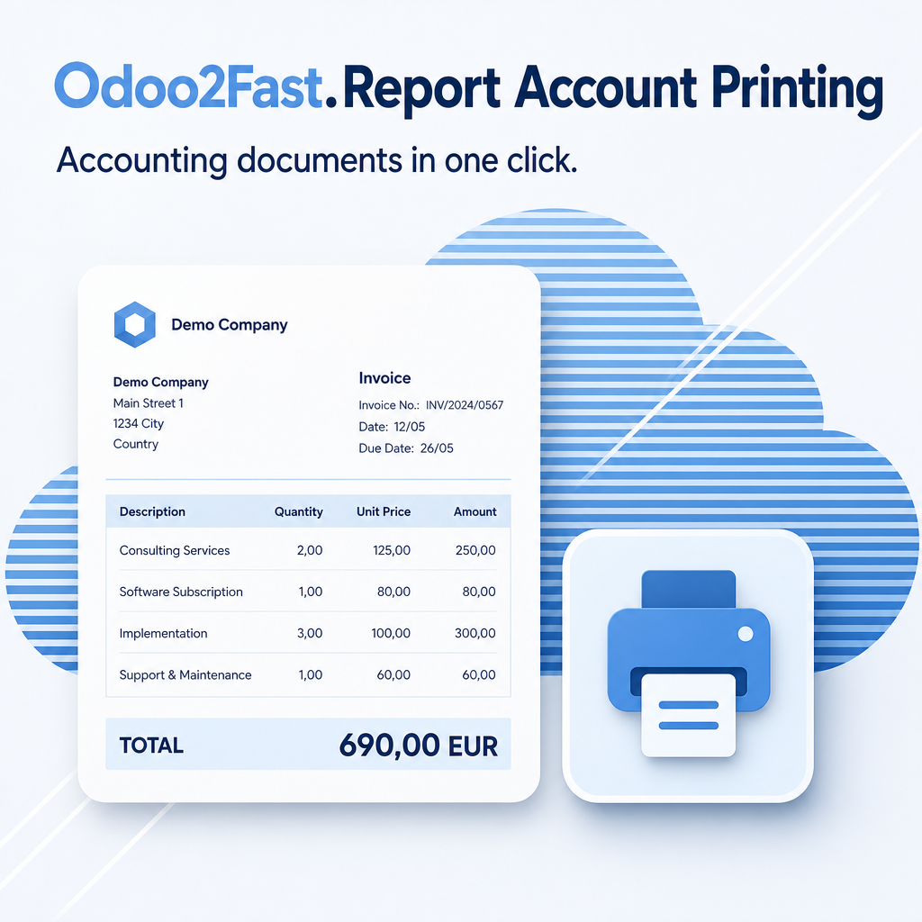 Odoo2Fast.Report Account Printing