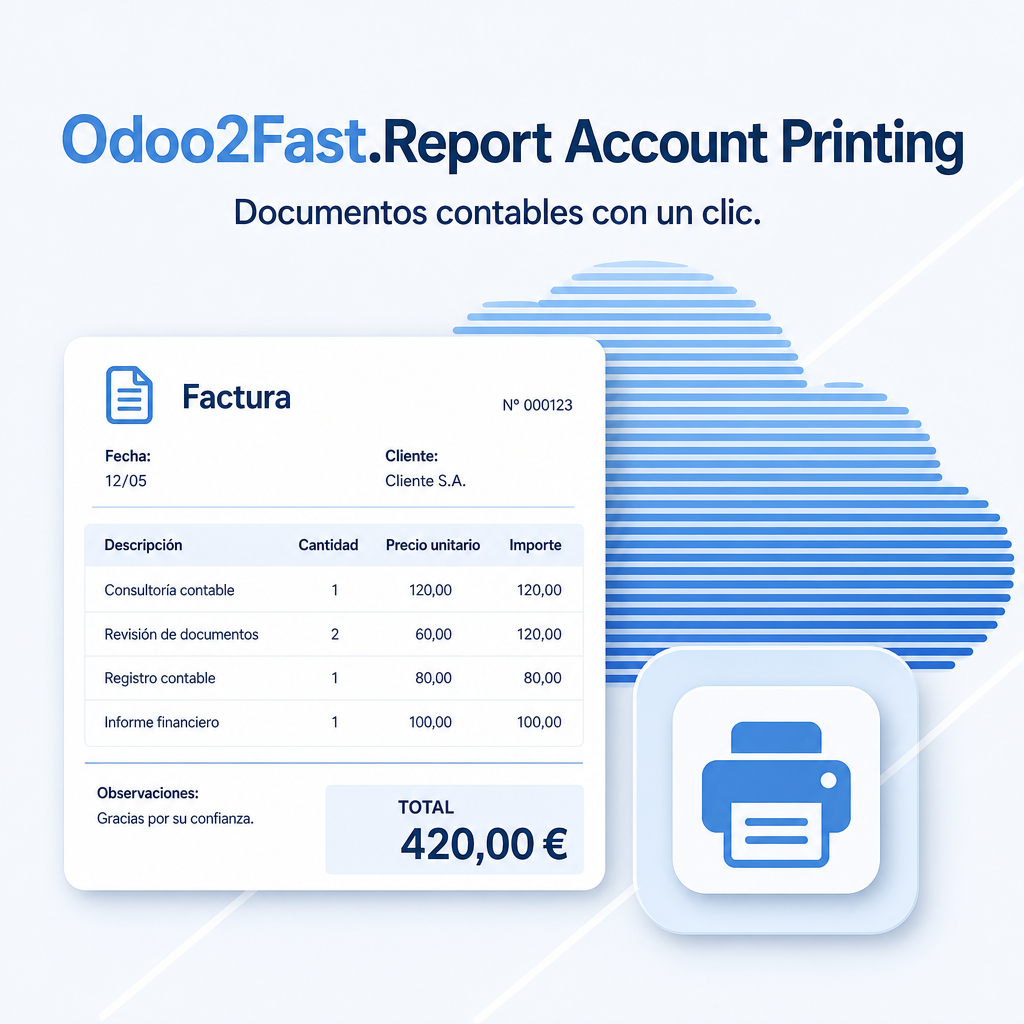 Odoo2Fast.Report Account Printing